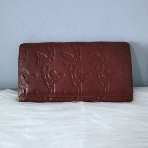Vivienne Westwood embossed leather bifold wallet clutch EUC